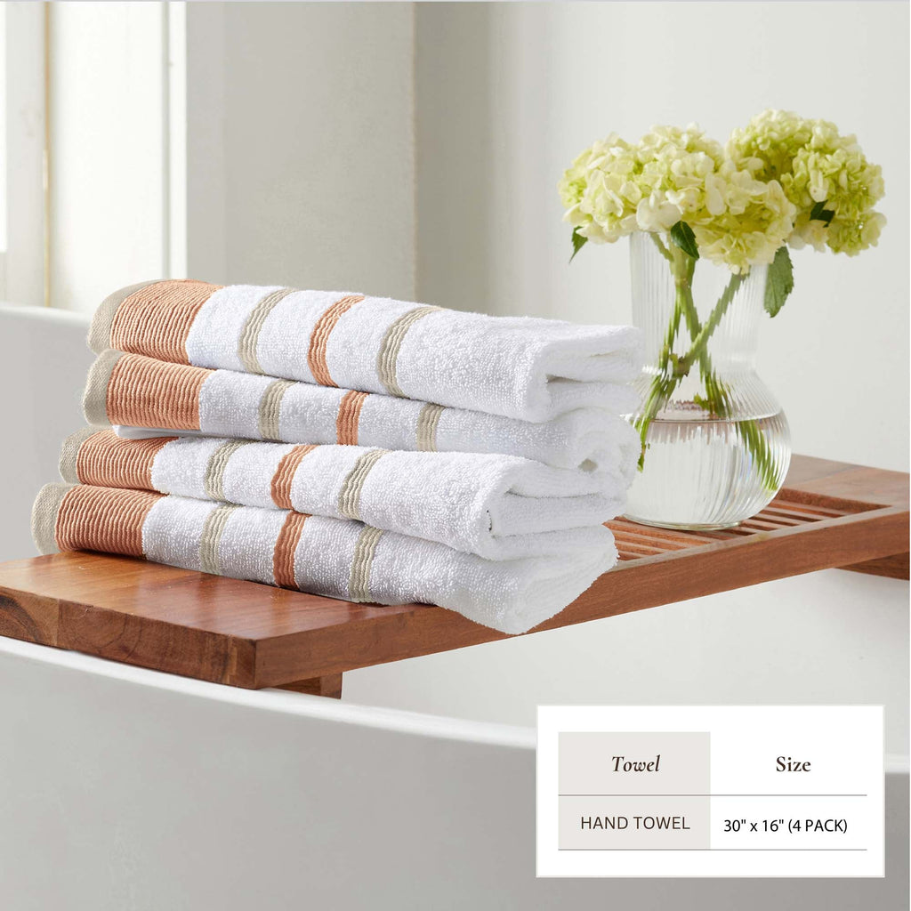Decorative Cotton Stripe Bath Towel Set