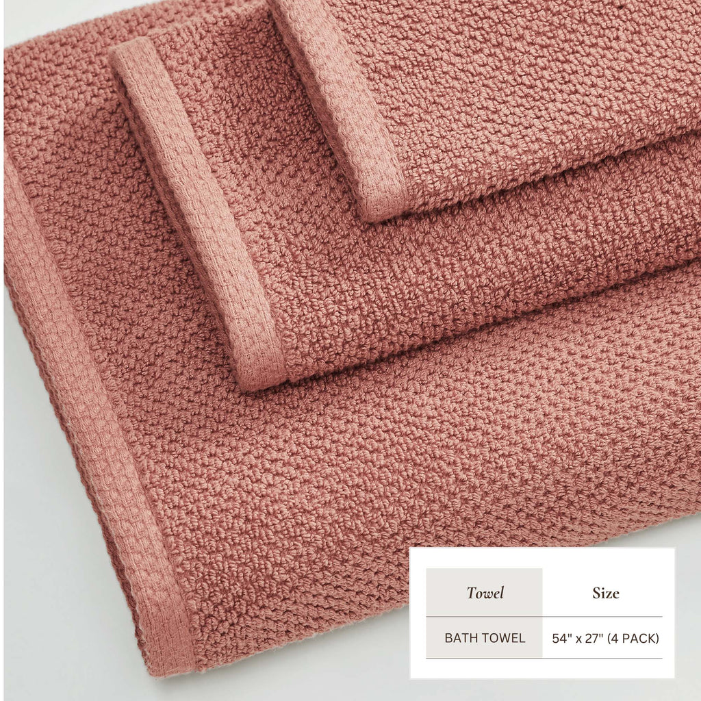 Cotton Textured Bath Towel Set