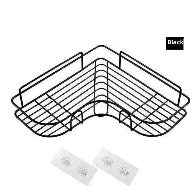 Premium Quality Bathroom Kitchen Punch Corner Frame Shower Shelf