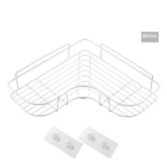 Premium Quality Bathroom Kitchen Punch Corner Frame Shower Shelf