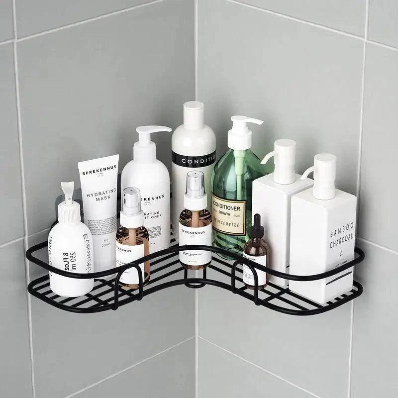 Premium Quality Bathroom Kitchen Punch Corner Frame Shower Shelf