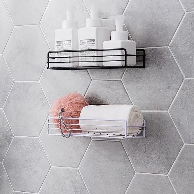 Premium Quality Bathroom Kitchen Punch Corner Frame Shower Shelf