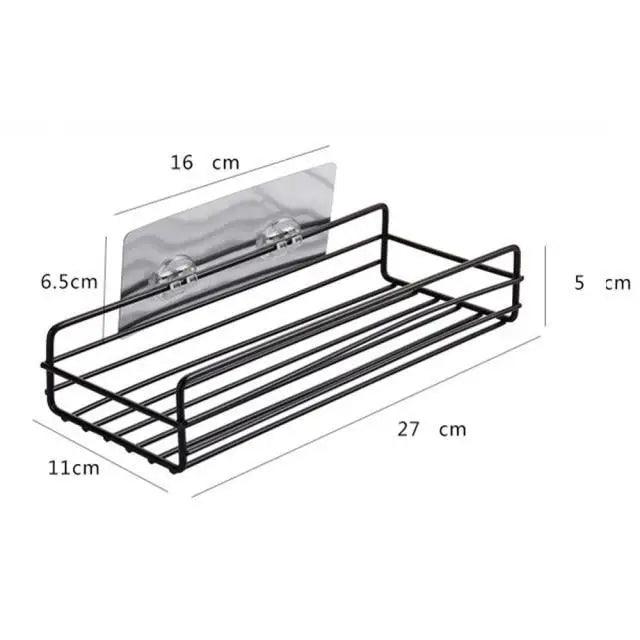 Premium Quality Bathroom Kitchen Punch Corner Frame Shower Shelf