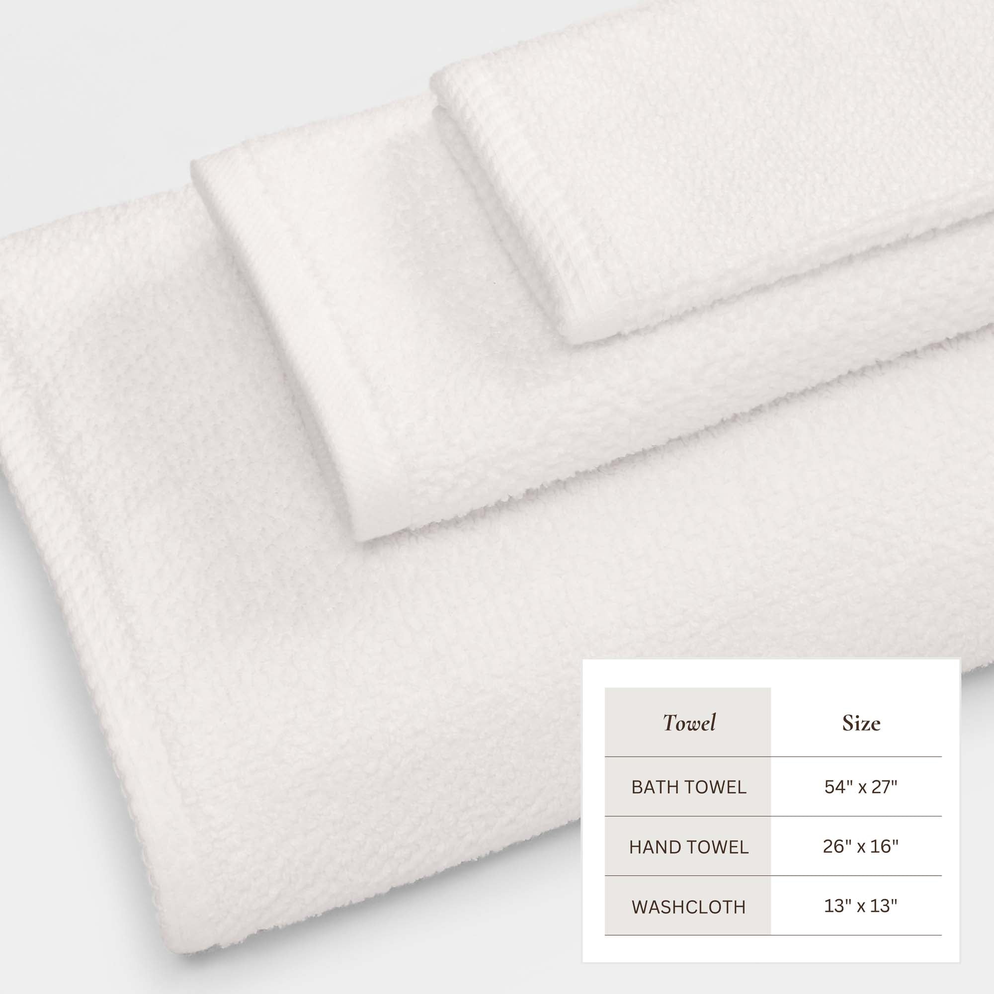 Cotton Textured Bath Towel Set