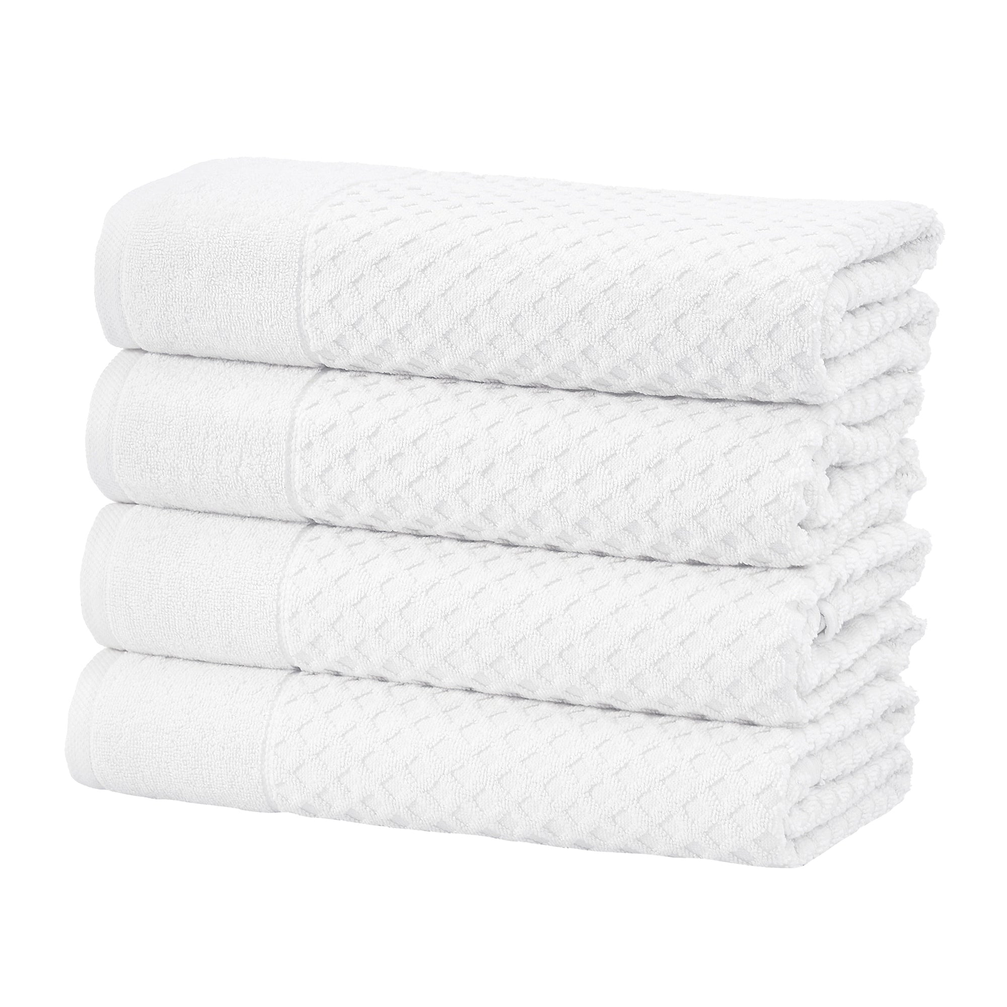 Cotton Diamond Waffle Weave Bath Towel Set