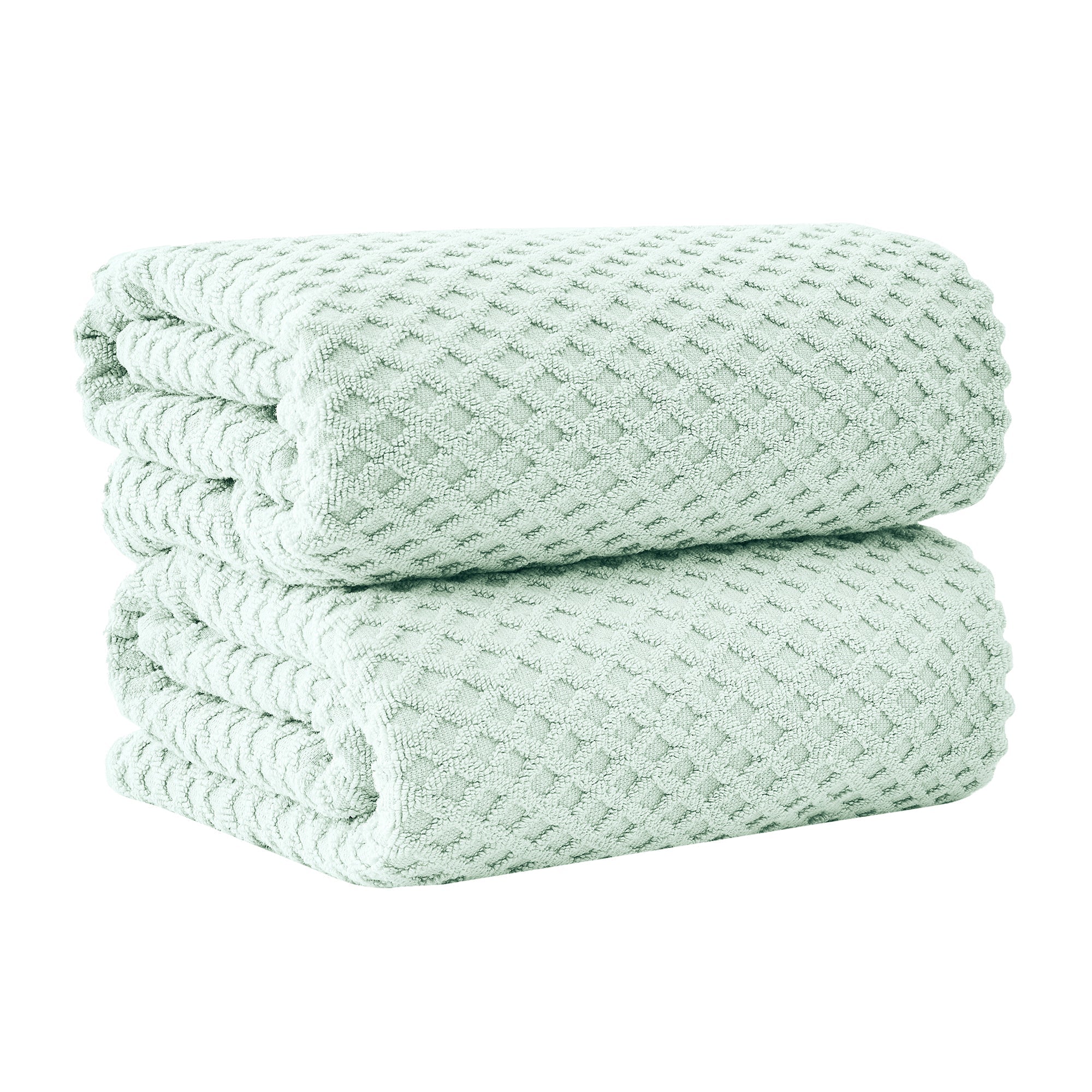 Cotton Diamond Waffle Weave Bath Towel Set