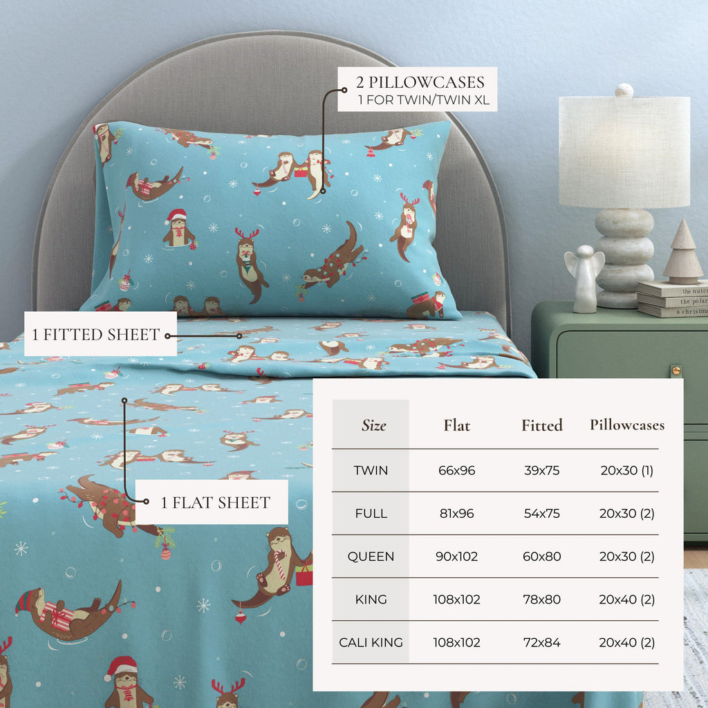 Turkish Cotton Christmas Flannel Sheet