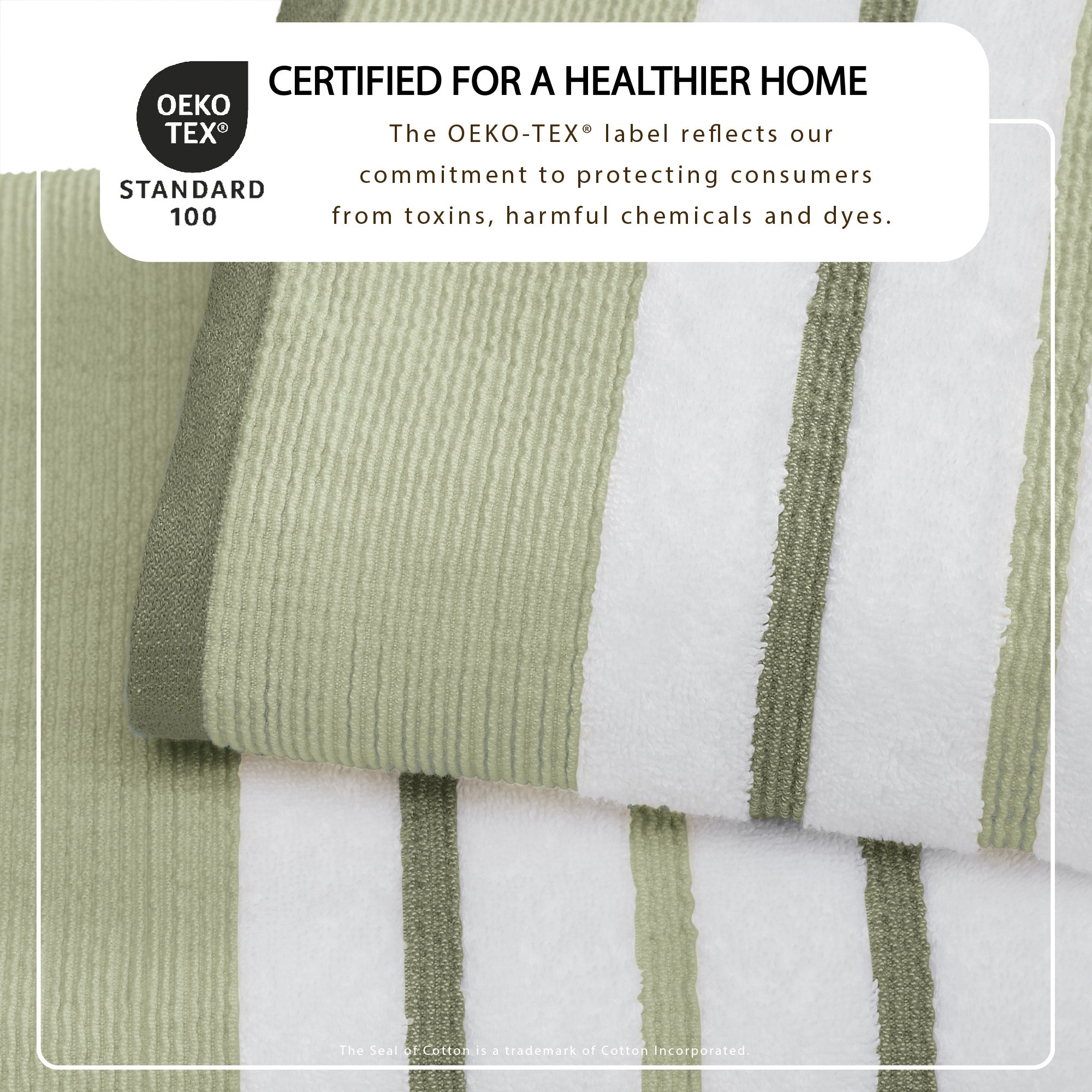 Decorative Cotton Stripe Bath Towel Set