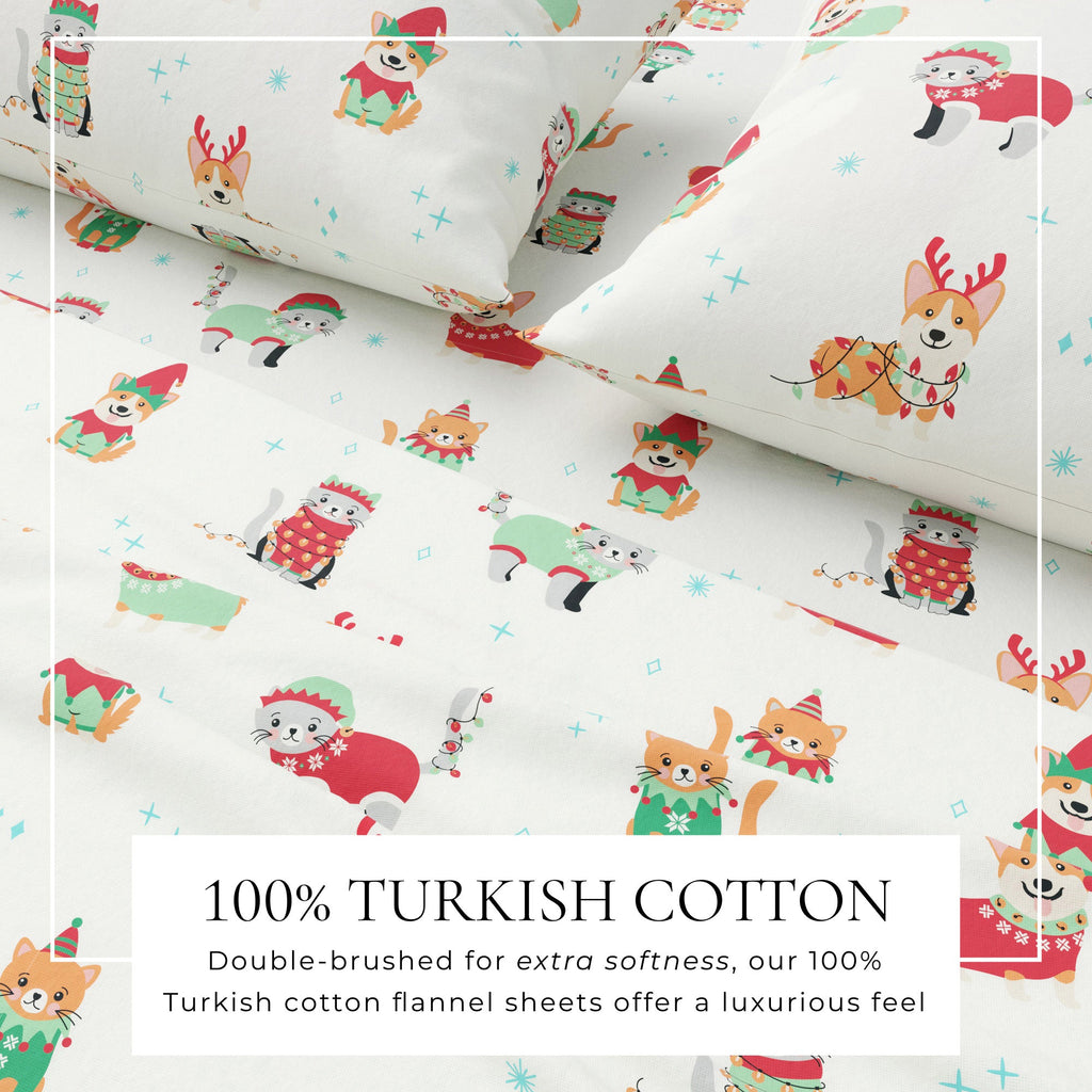 Turkish Cotton Christmas Flannel Sheet