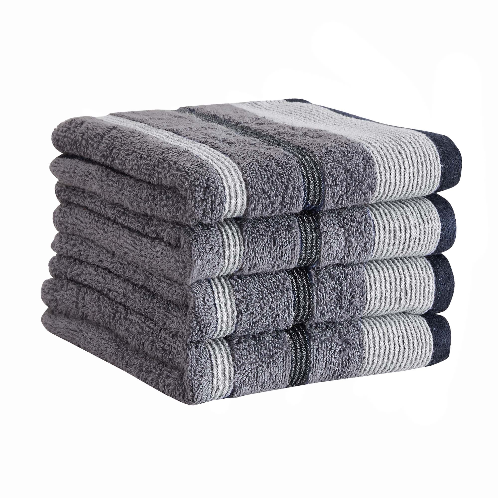 Decorative Cotton Stripe Bath Towel Set