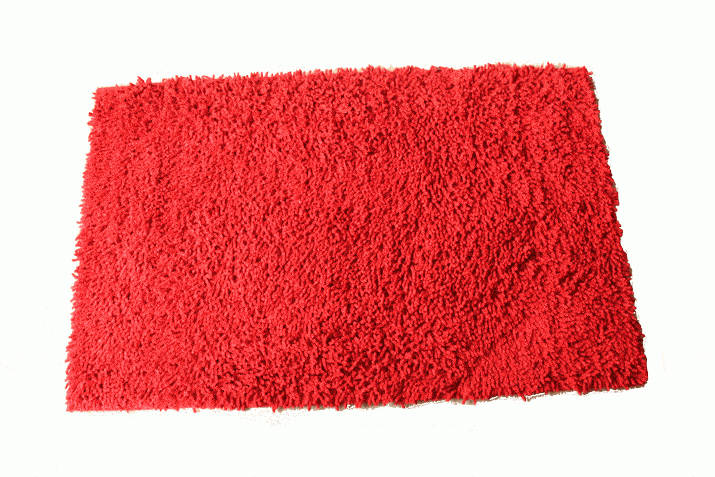 Tache Cotton Chenille Solid Dark Raspberry Red Rug