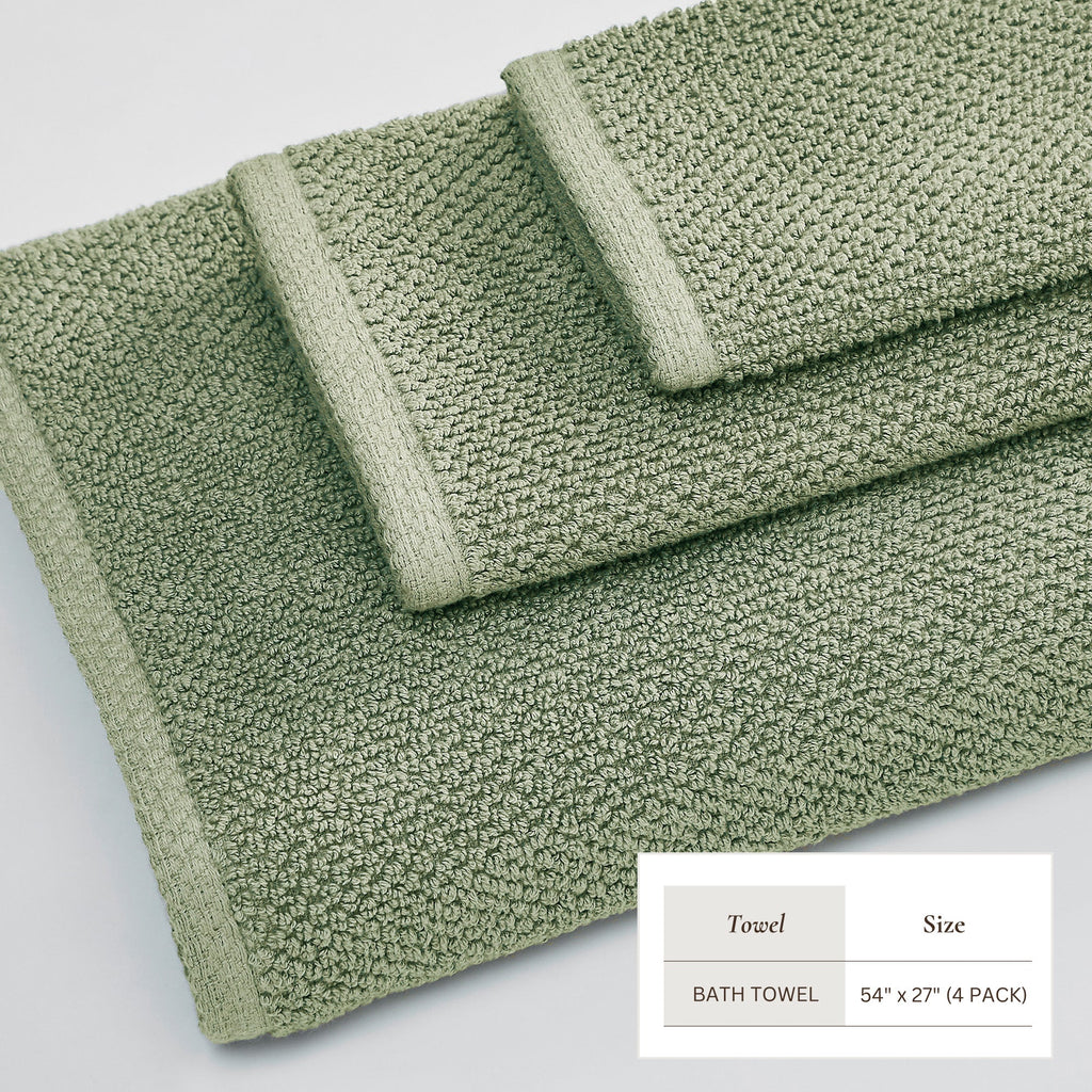 Cotton Textured Bath Towel Set