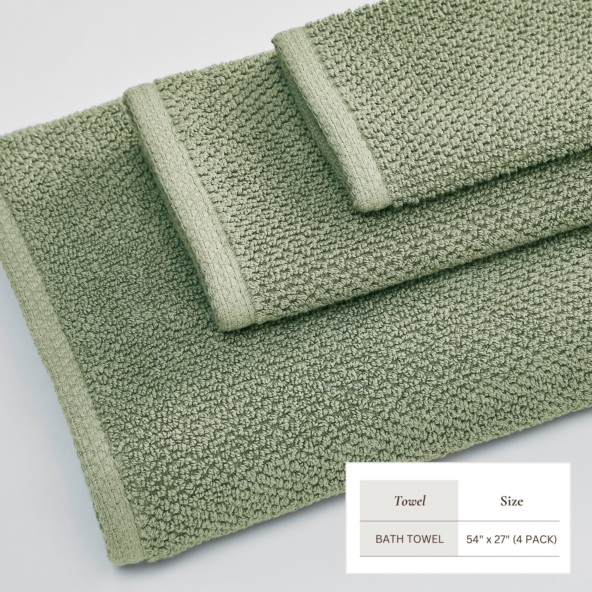 Cotton Textured Bath Towel Set