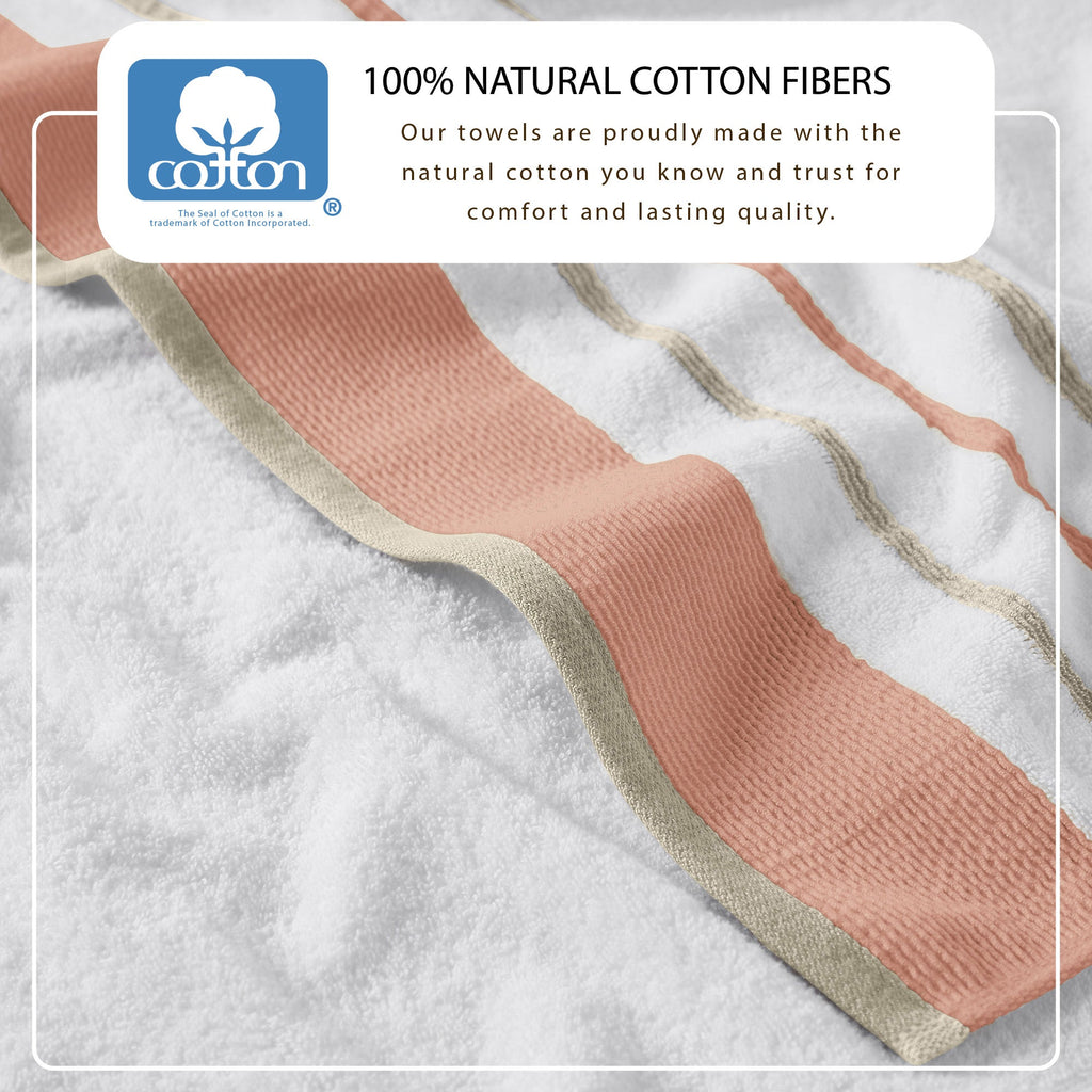 Decorative Cotton Stripe Bath Towel Set