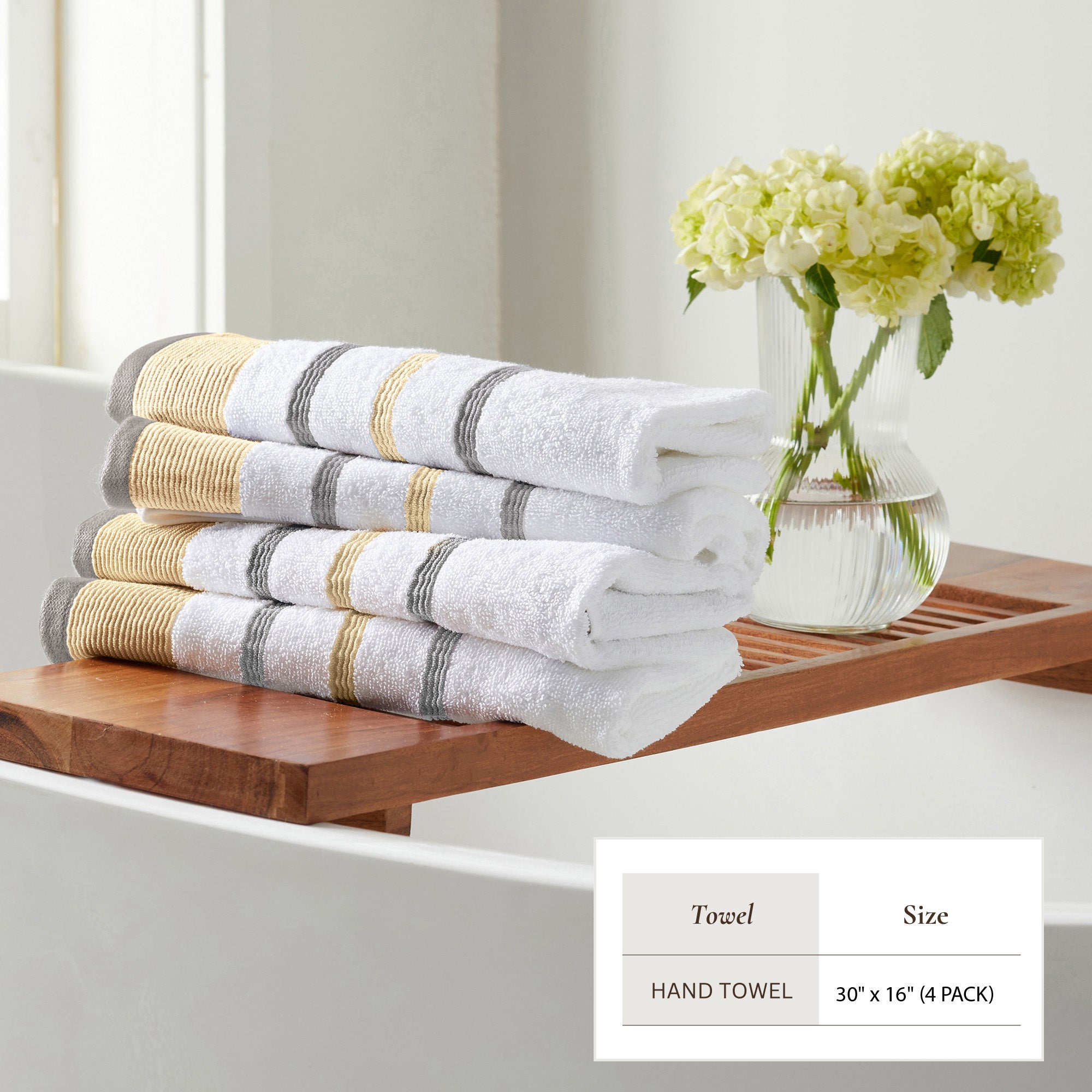 Decorative Cotton Stripe Bath Towel Set
