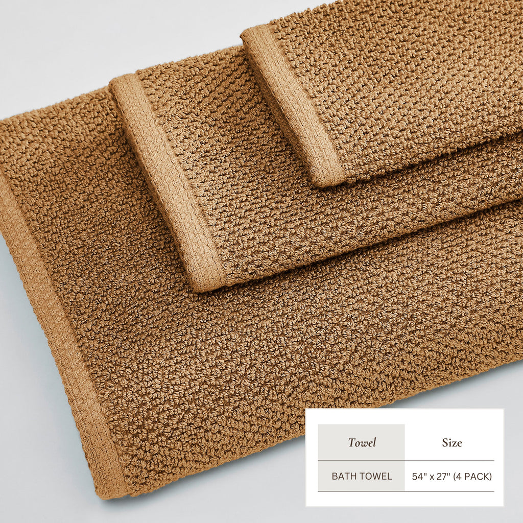 Cotton Textured Bath Towel Set