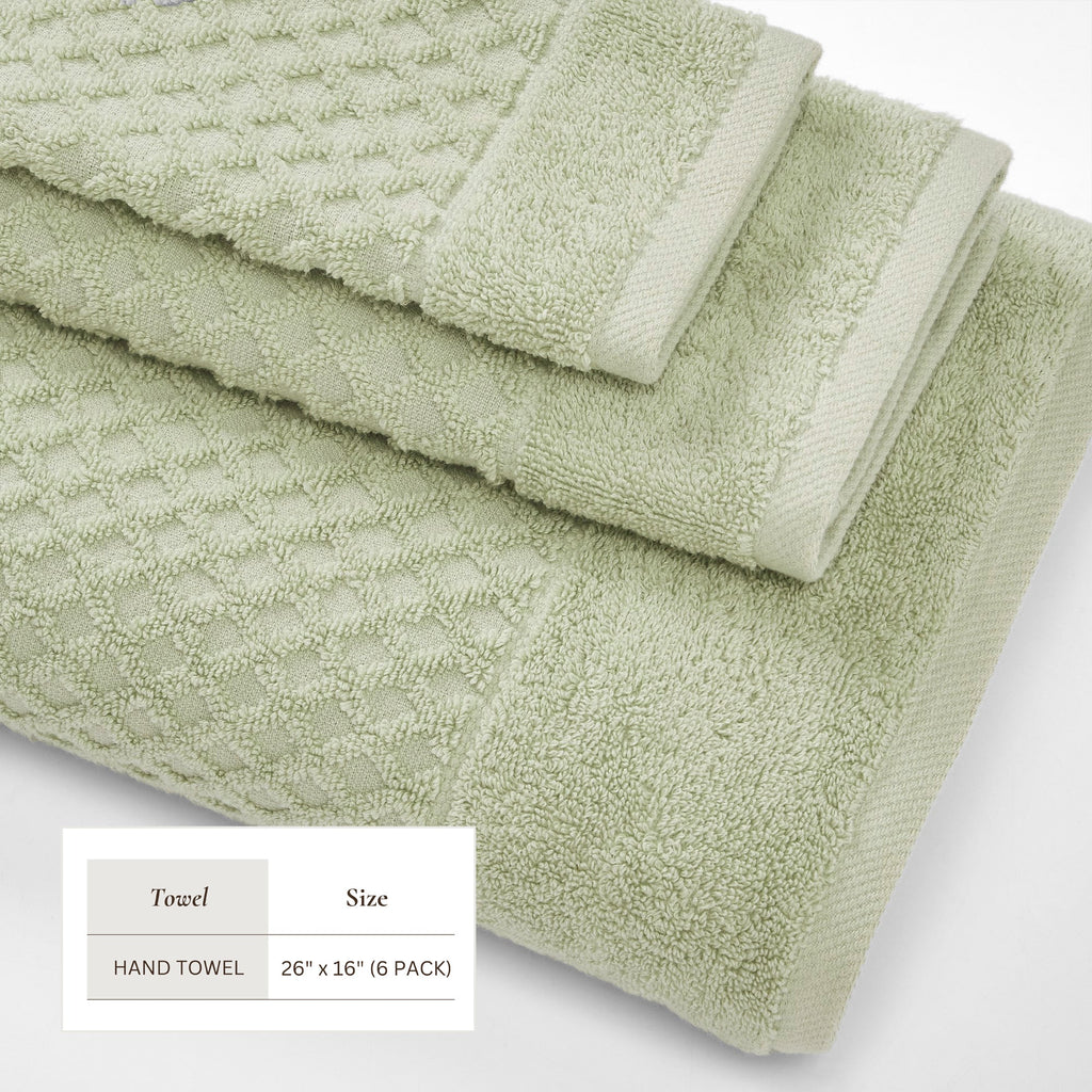 Cotton Diamond Waffle Weave Bath Towel Set