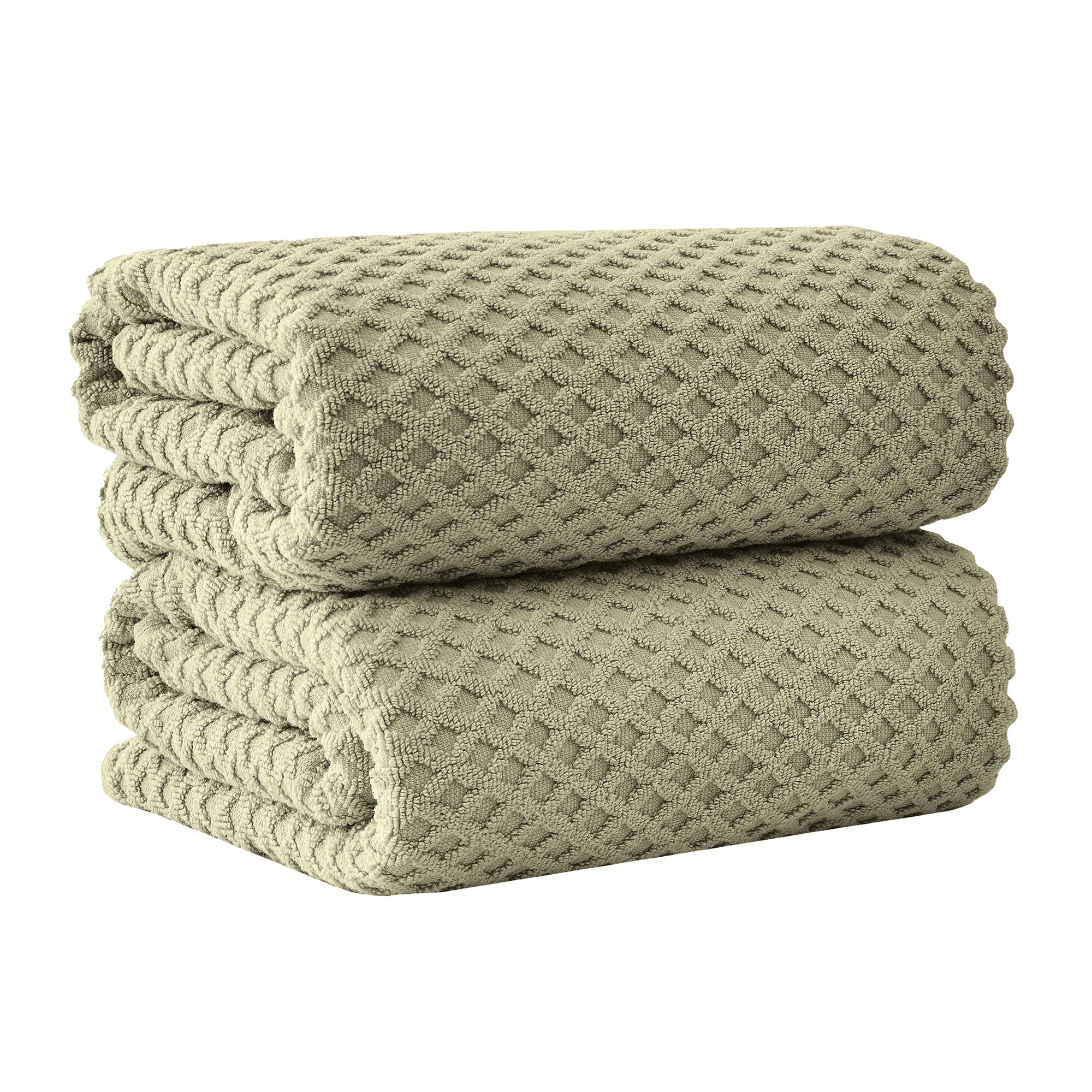 Cotton Diamond Waffle Weave Bath Towel Set