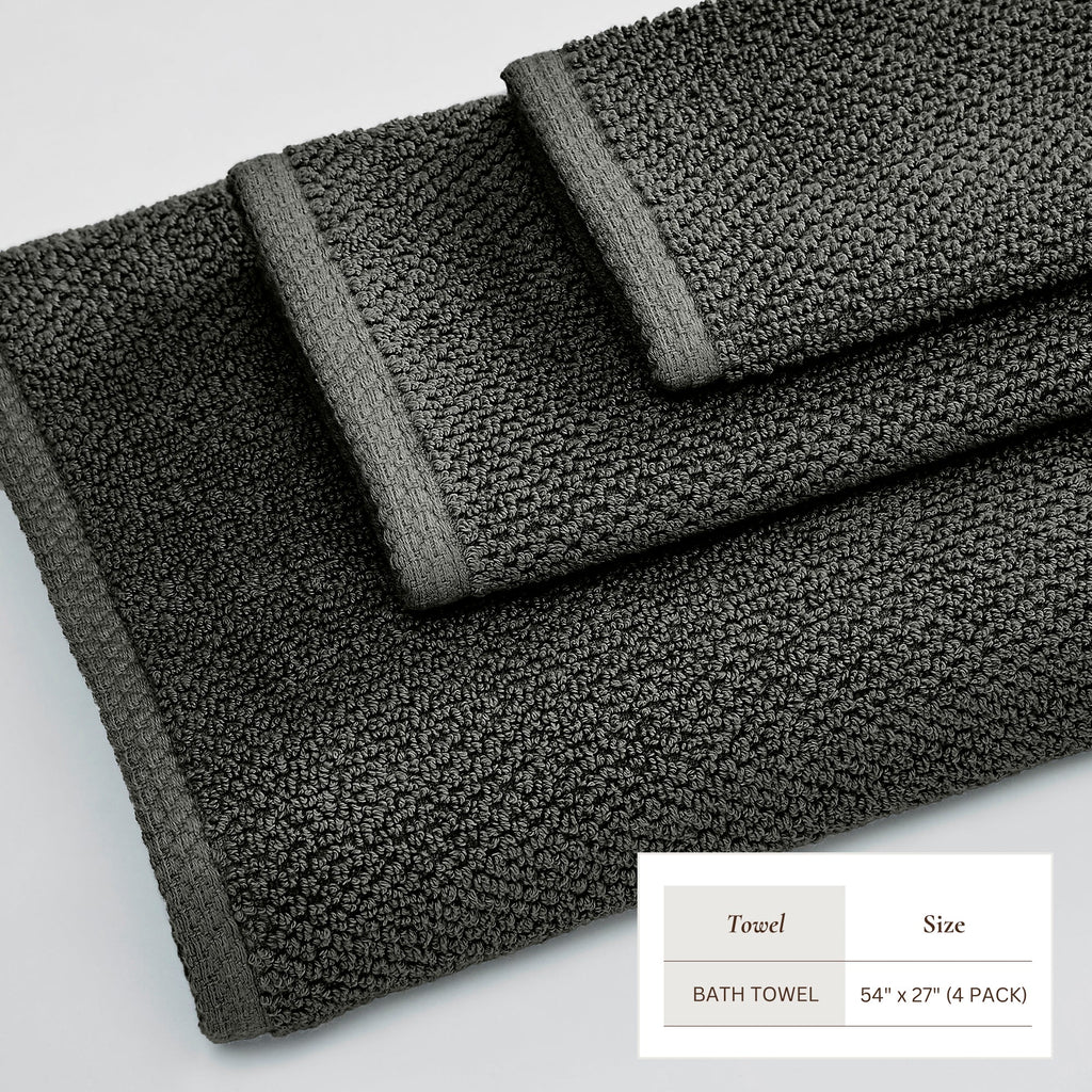 Cotton Textured Bath Towel Set
