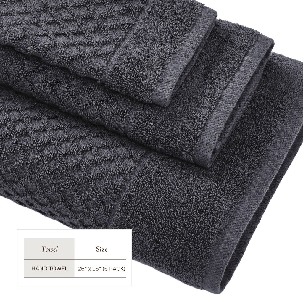 Cotton Diamond Waffle Weave Bath Towel Set
