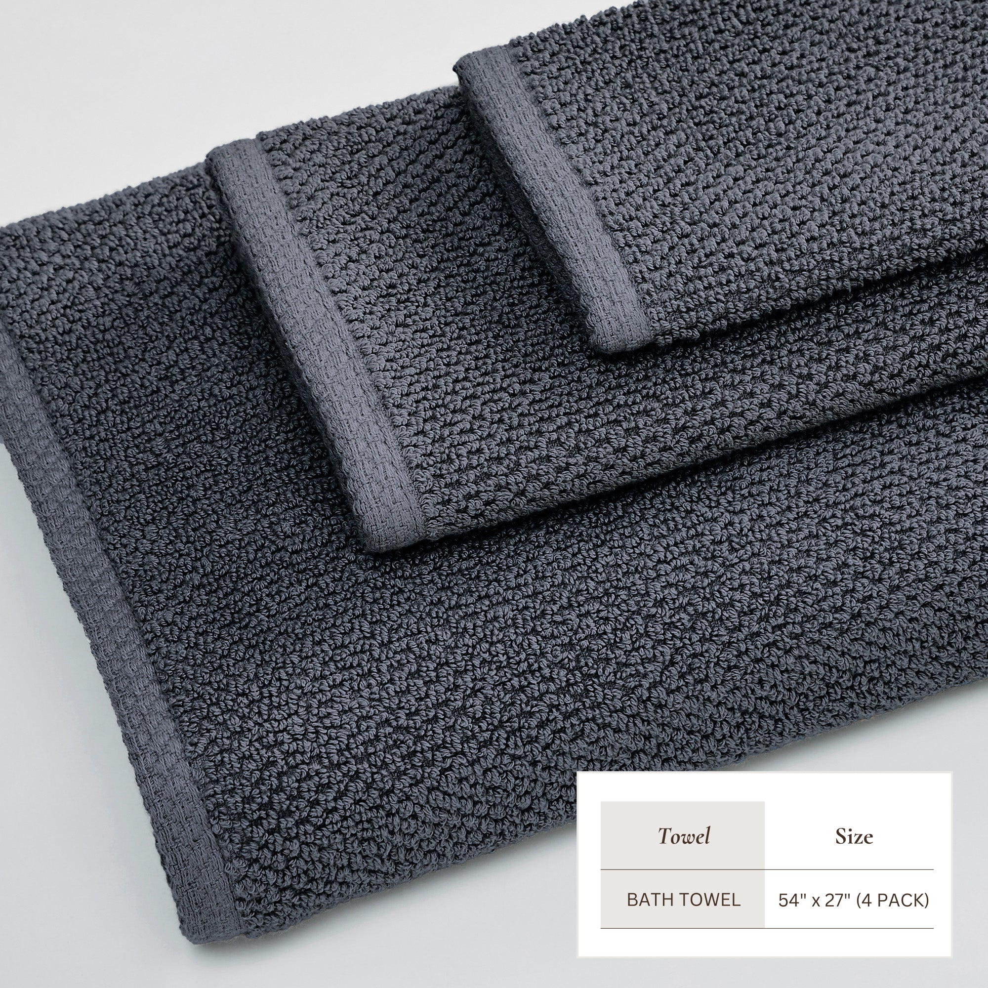 Cotton Textured Bath Towel Set