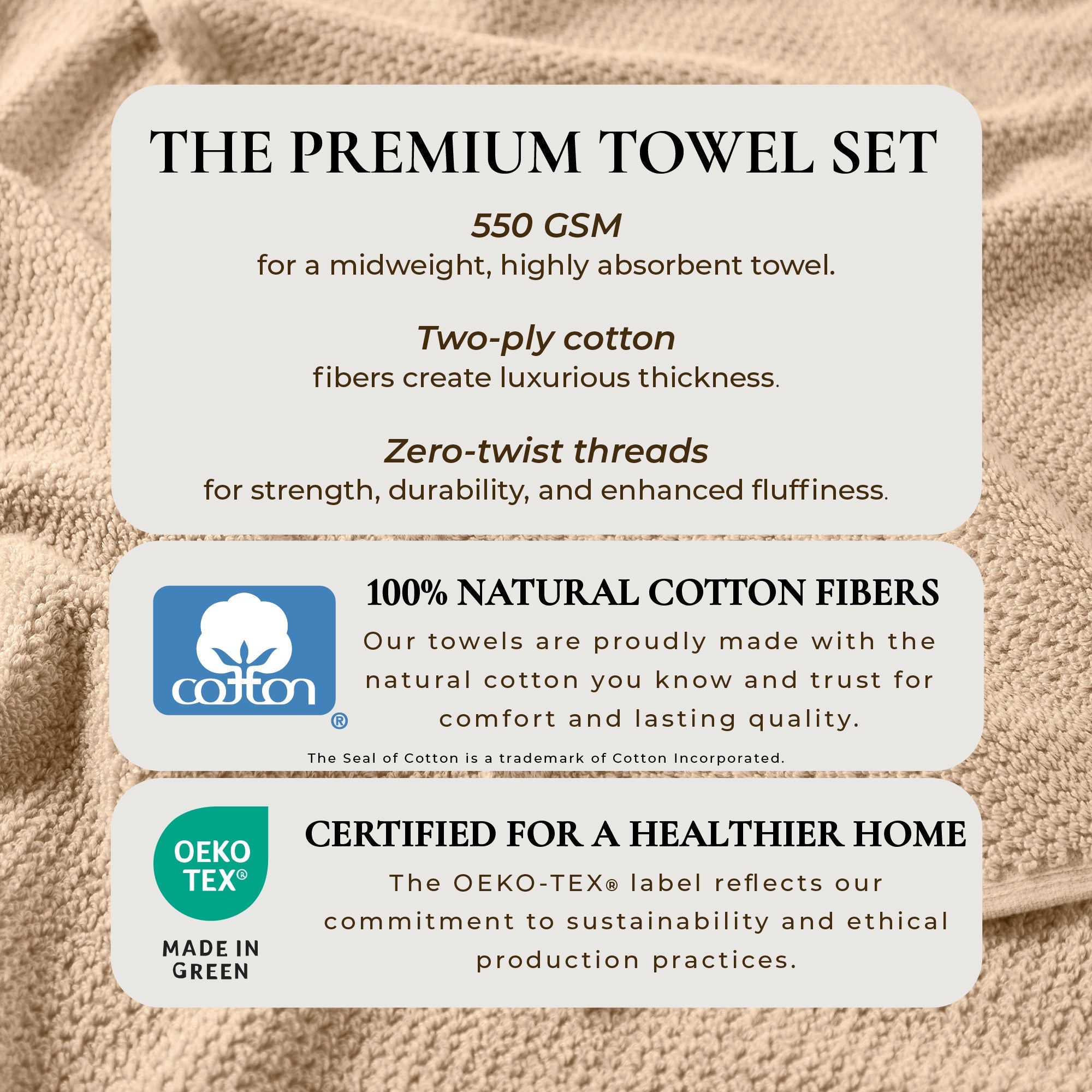 Cotton Textured Bath Towel Set