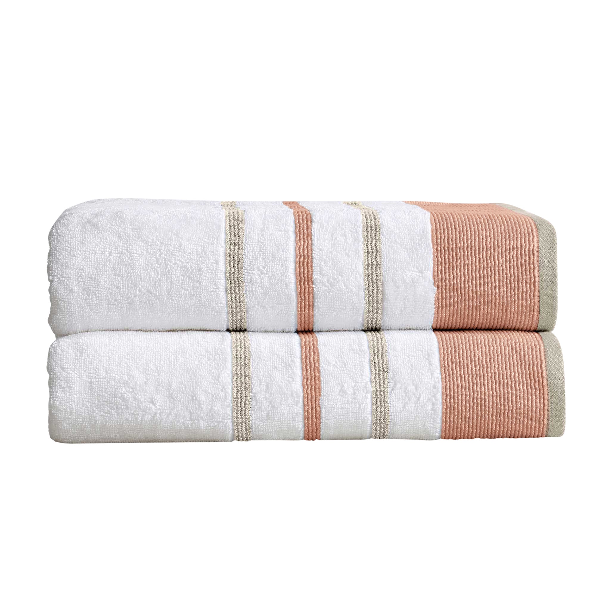 Decorative Cotton Stripe Bath Towel Set