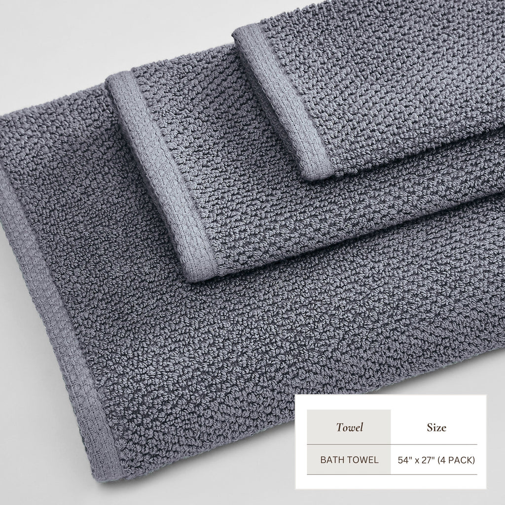 Cotton Textured Bath Towel Set