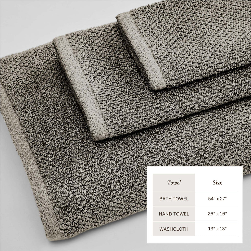 Cotton Textured Bath Towel Set