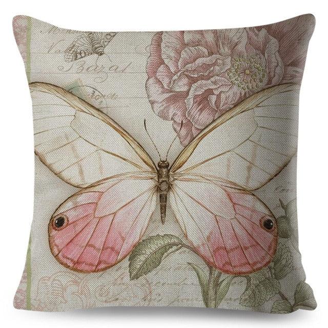 Vintage Europe Style ButteLight Blue Pattern Throw Pillow Covers