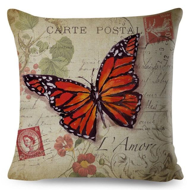 Vintage Europe Style ButteLight Blue Pattern Throw Pillow Covers