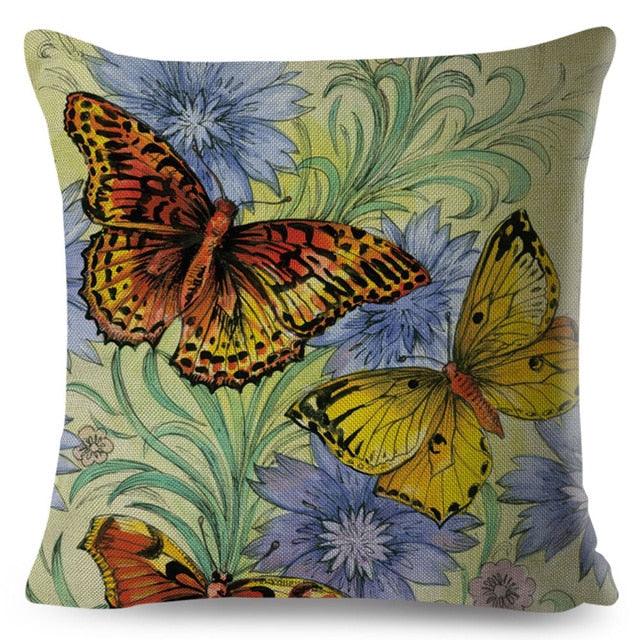 Vintage Europe Style ButteLight Blue Pattern Throw Pillow Covers