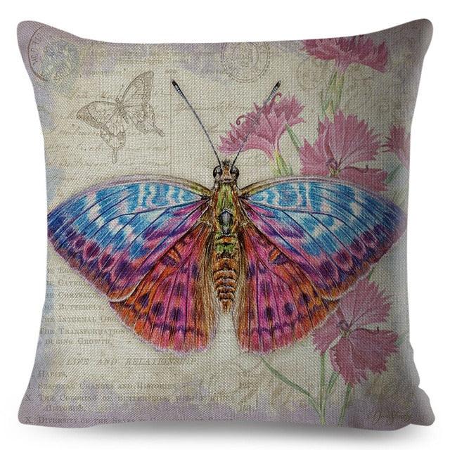 Vintage Europe Style ButteLight Blue Pattern Throw Pillow Covers