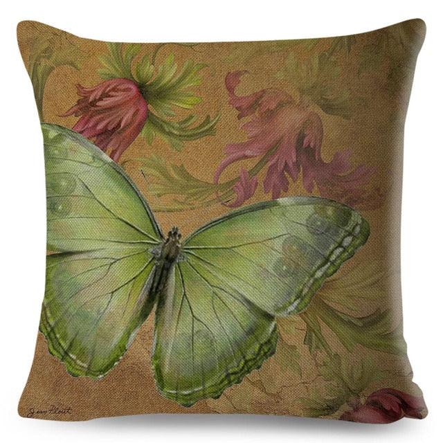 Vintage Europe Style ButteLight Blue Pattern Throw Pillow Covers