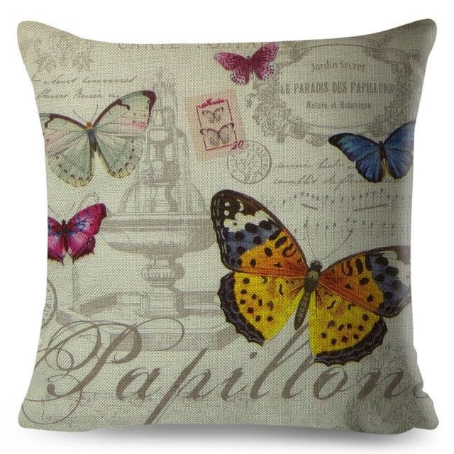 Vintage Europe Style ButteLight Blue Pattern Throw Pillow Covers