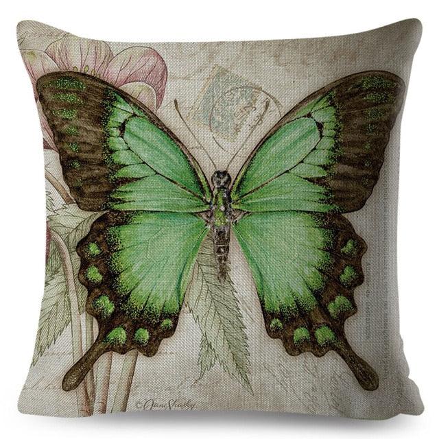 Vintage Europe Style ButteLight Blue Pattern Throw Pillow Covers