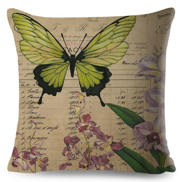 Vintage Europe Style ButteLight Blue Pattern Throw Pillow Covers