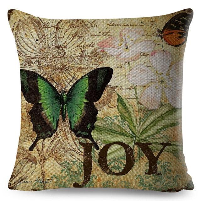 Vintage Europe Style ButteLight Blue Pattern Throw Pillow Covers