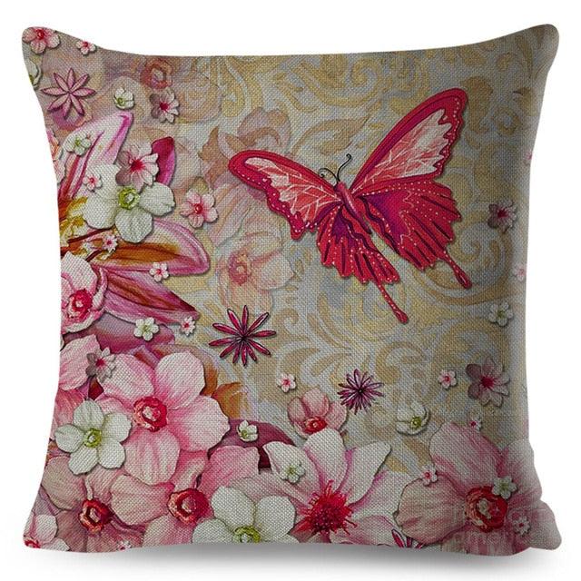 Vintage Europe Style ButteLight Blue Pattern Throw Pillow Covers