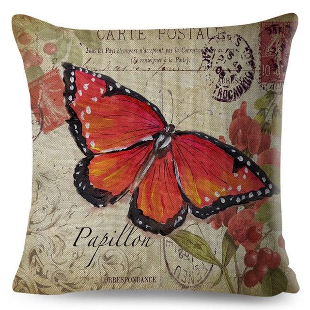 Vintage Europe Style ButteLight Blue Pattern Throw Pillow Covers
