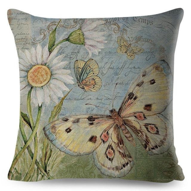 Vintage Europe Style ButteLight Blue Pattern Throw Pillow Covers