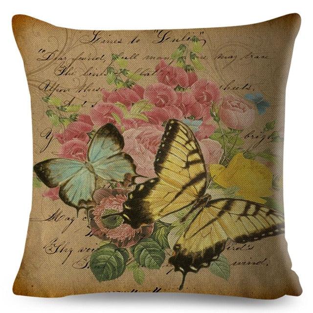 Vintage Europe Style ButteLight Blue Pattern Throw Pillow Covers