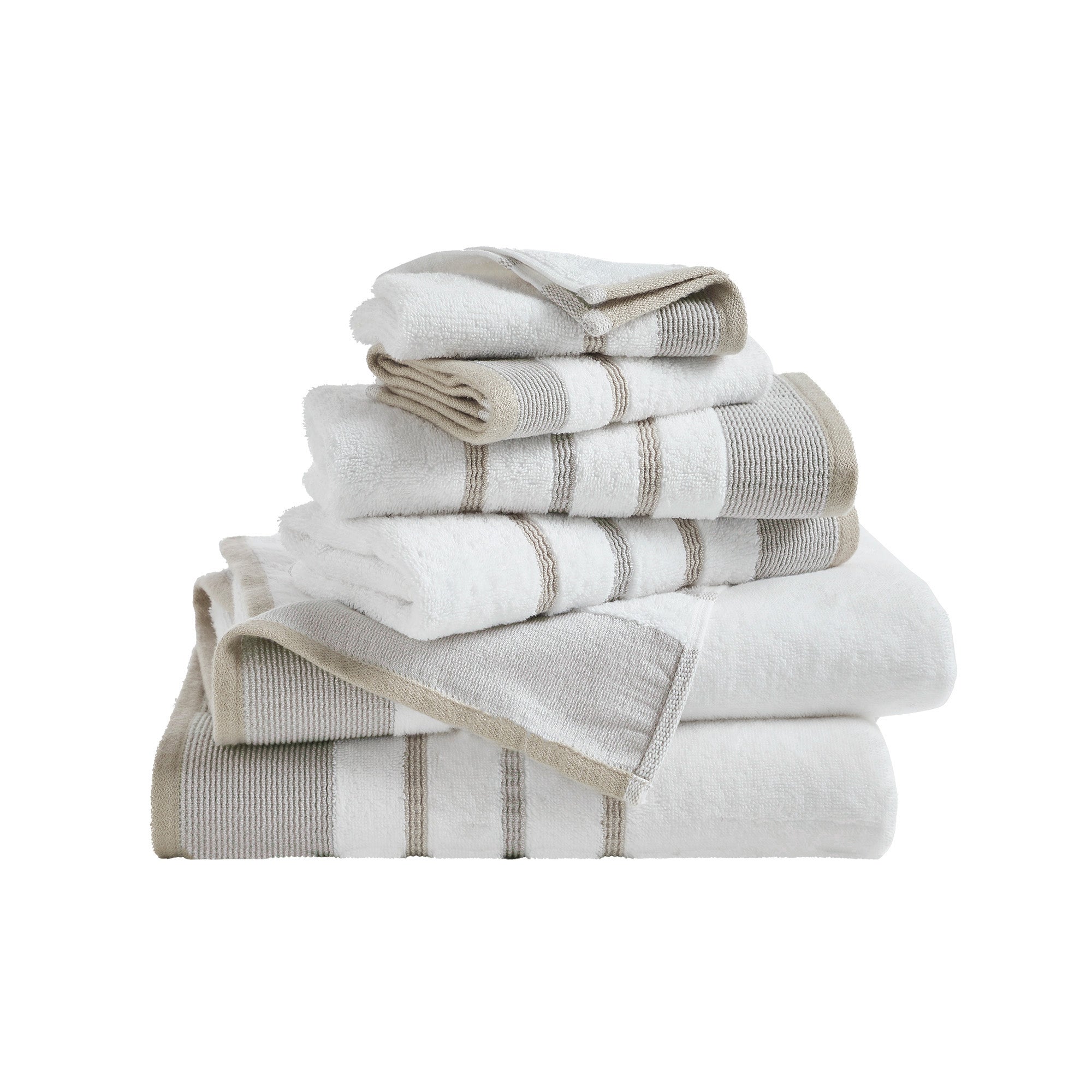 Decorative Cotton Stripe Bath Towel Set