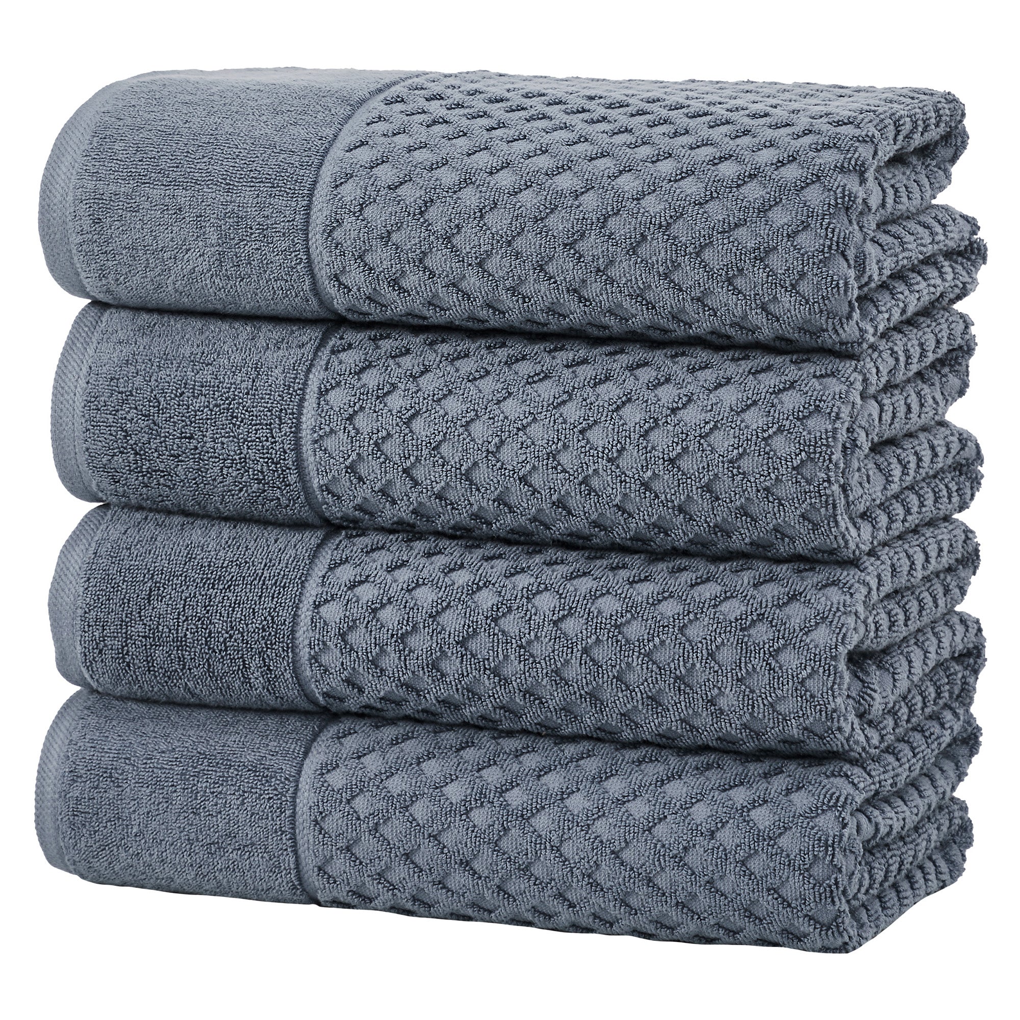 Cotton Diamond Waffle Weave Bath Towel Set