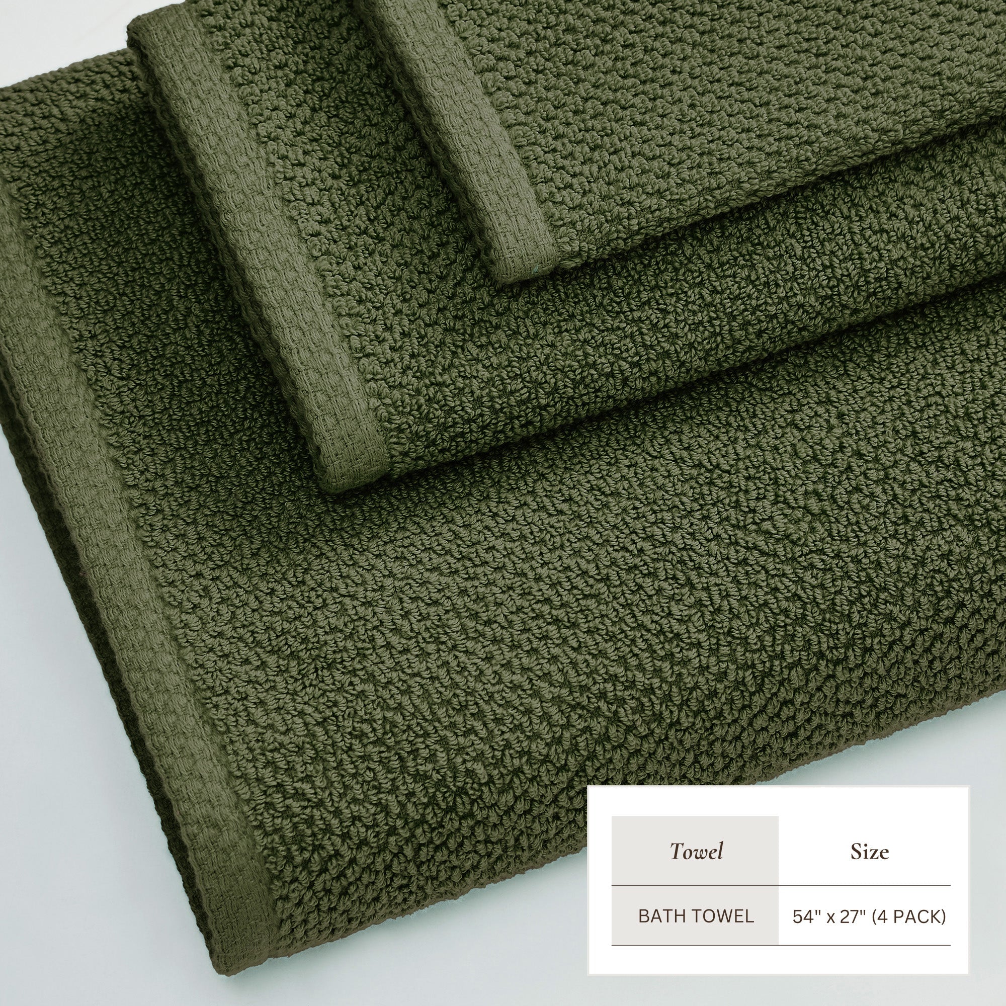 Cotton Textured Bath Towel Set