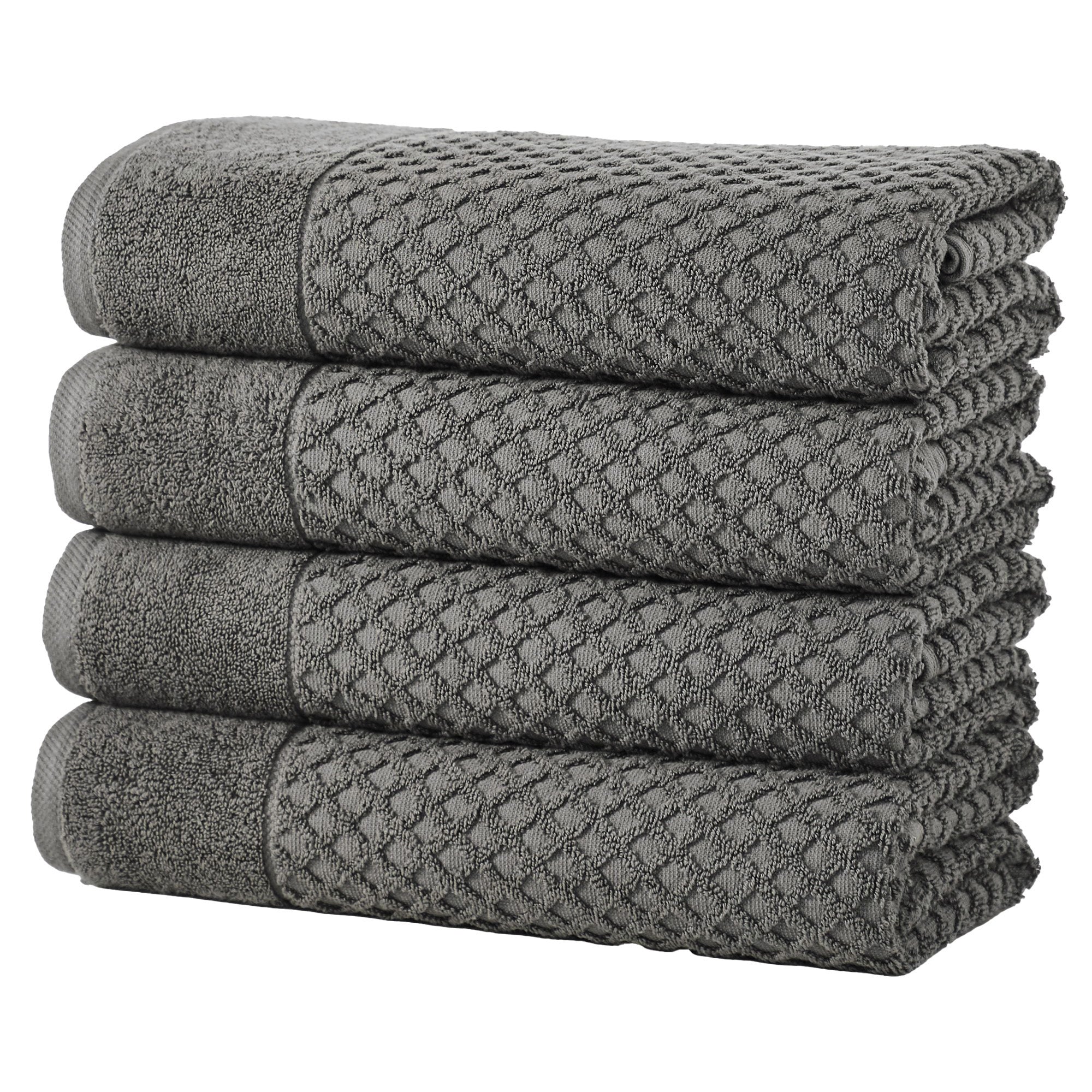 Cotton Diamond Waffle Weave Bath Towel Set