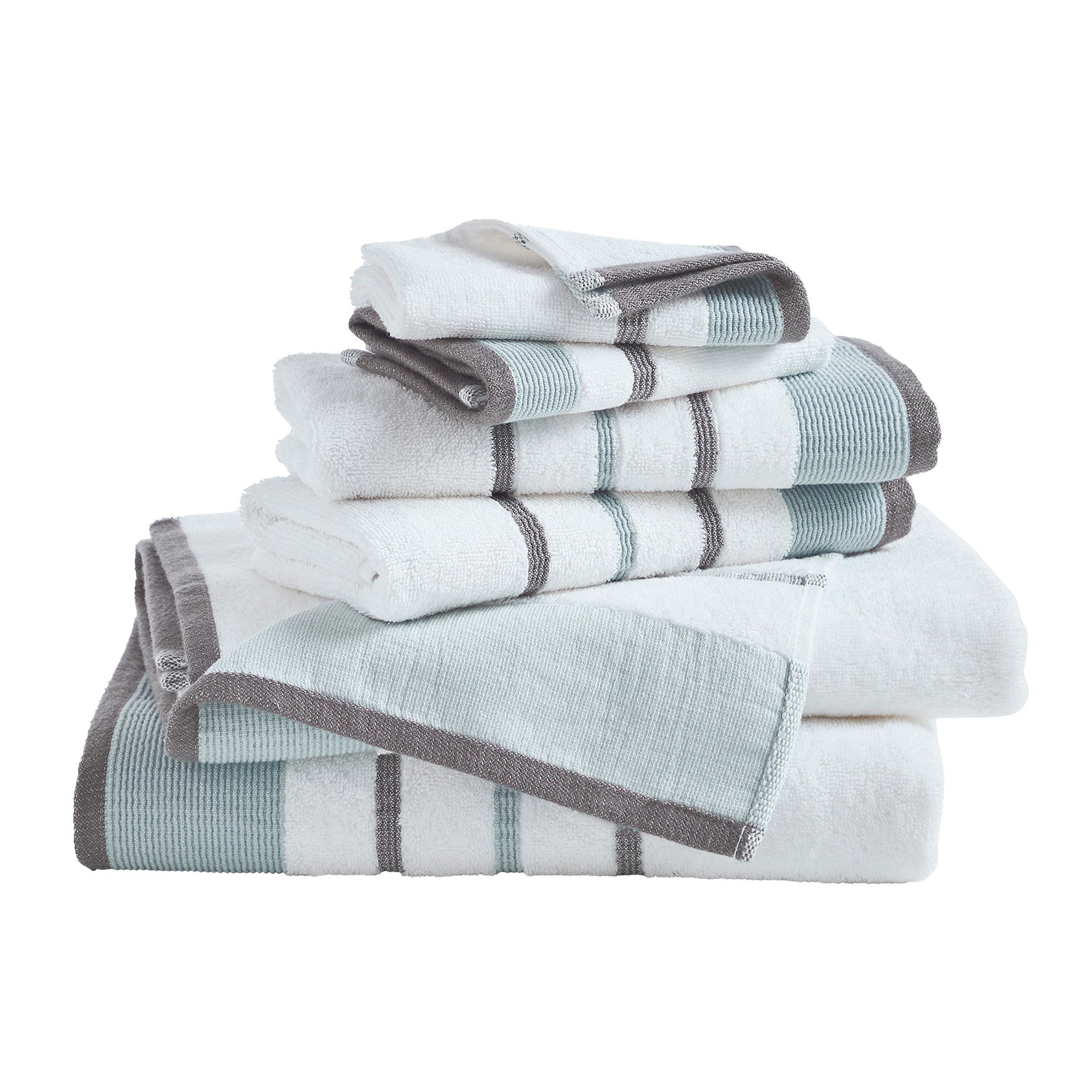 Decorative Cotton Stripe Bath Towel Set