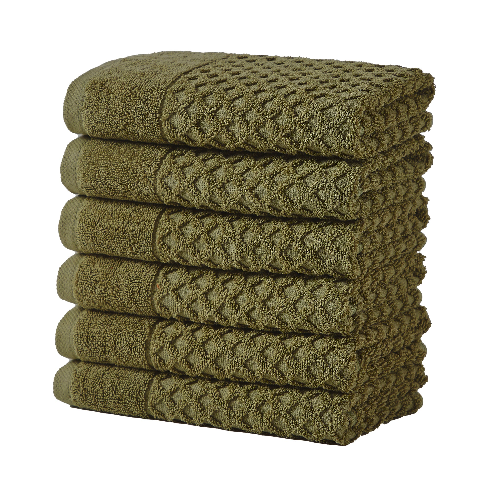 Cotton Diamond Waffle Weave Bath Towel Set