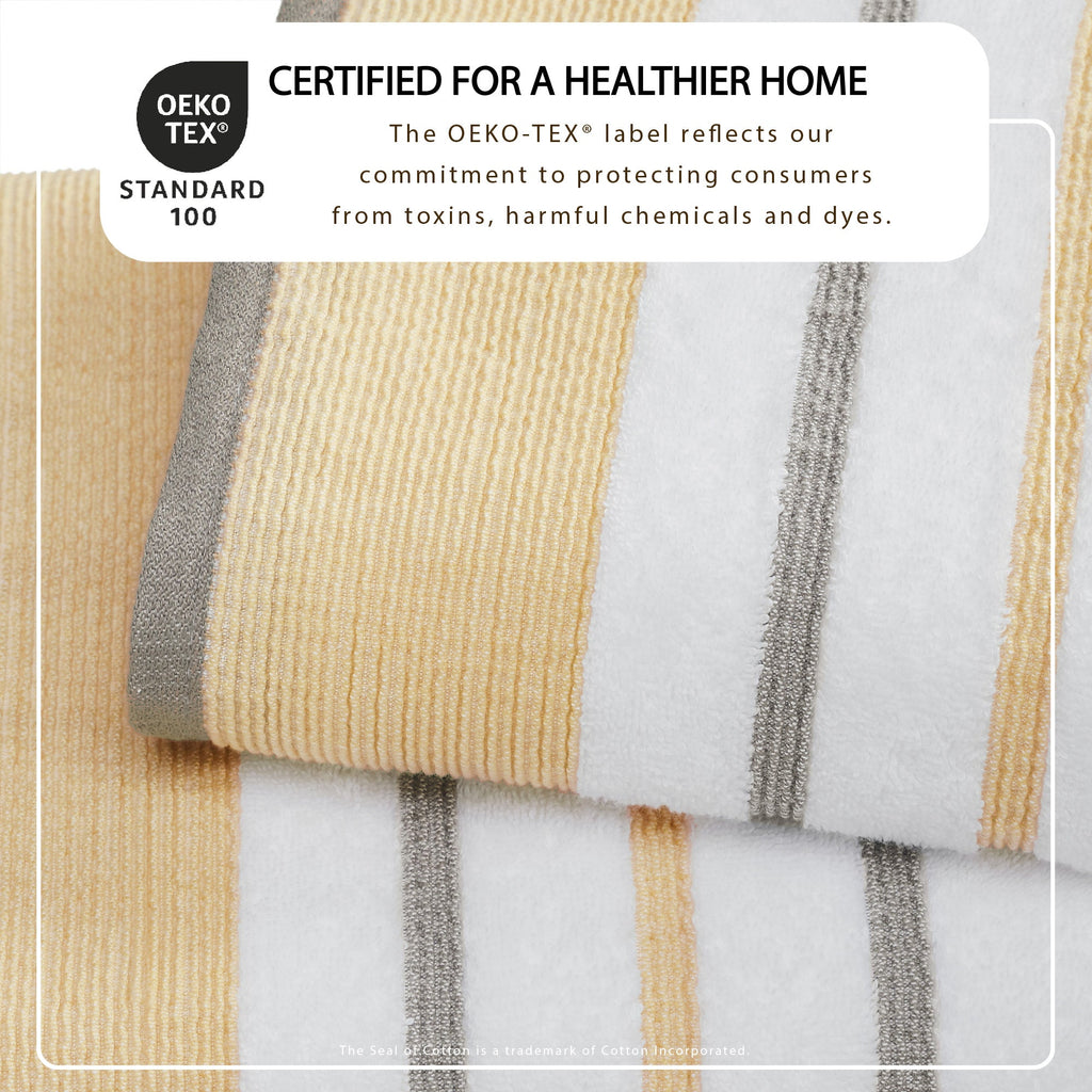 Decorative Cotton Stripe Bath Towel Set