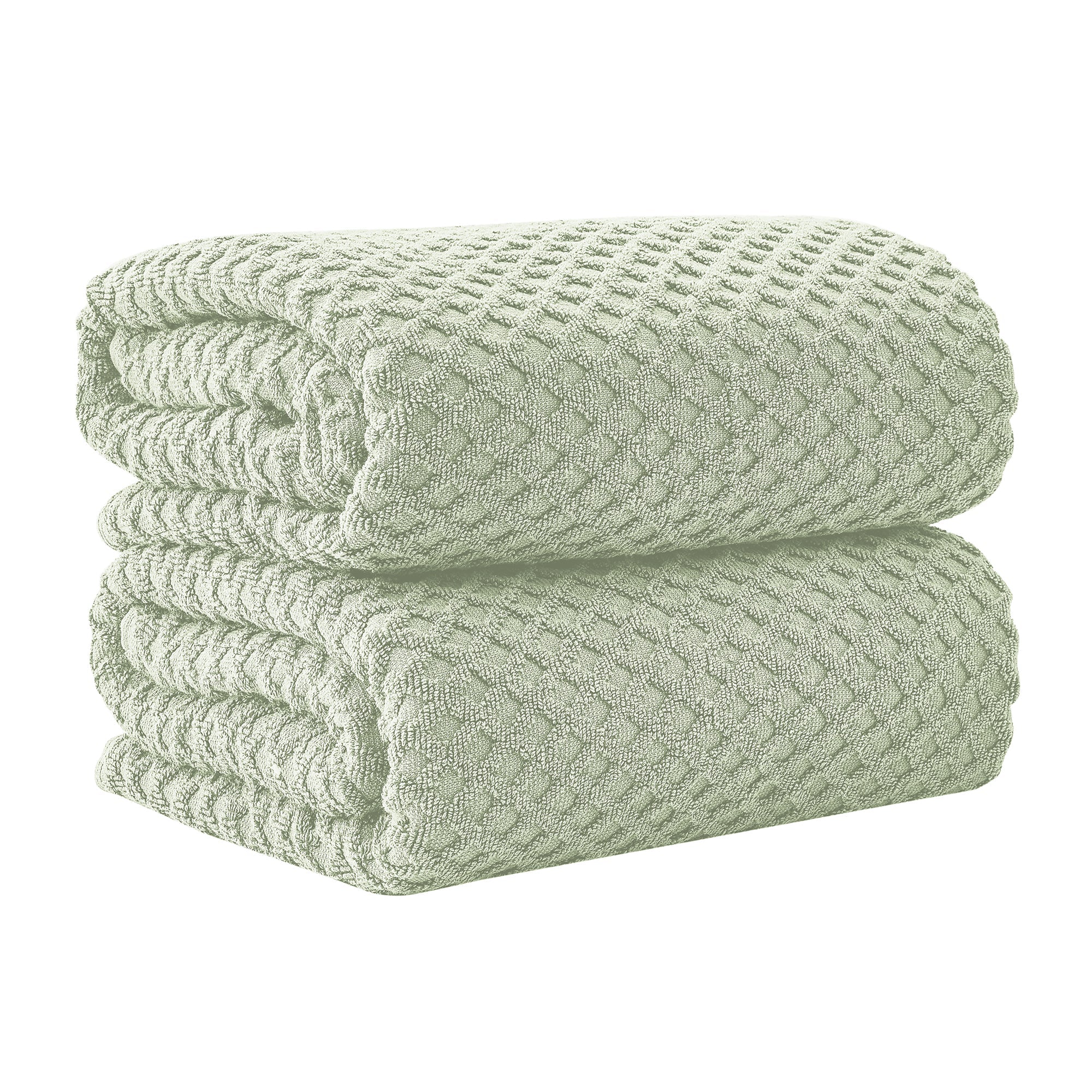 Cotton Diamond Waffle Weave Bath Towel Set